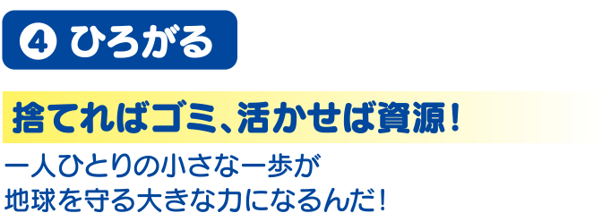 4.ひろがる。捨てればゴミ、活かせば資源!