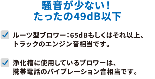 騒音が少ない
